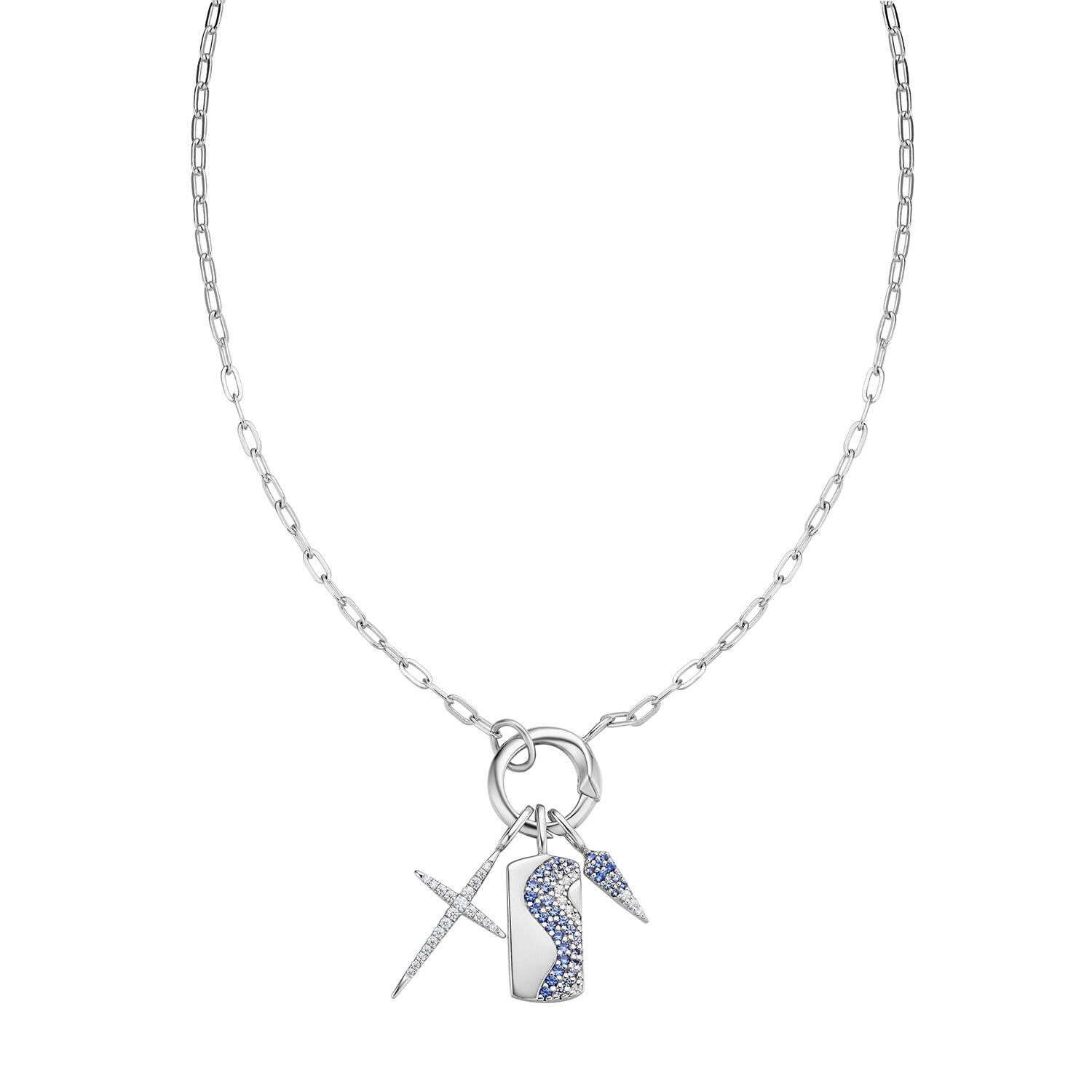  Pop Charms - Gliederketten - Silber / Rhodiniert - 45cm